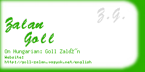 zalan goll business card